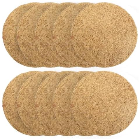 SUNSHNO 10PCS Bird Nesting Pads, Pigeon Nests Pad Natural Coconut Fiber Bird Nest Material Pigeon Breeding Accessories Warm Comfortable Parakeet Bedding Bird Hatching Pads Cover