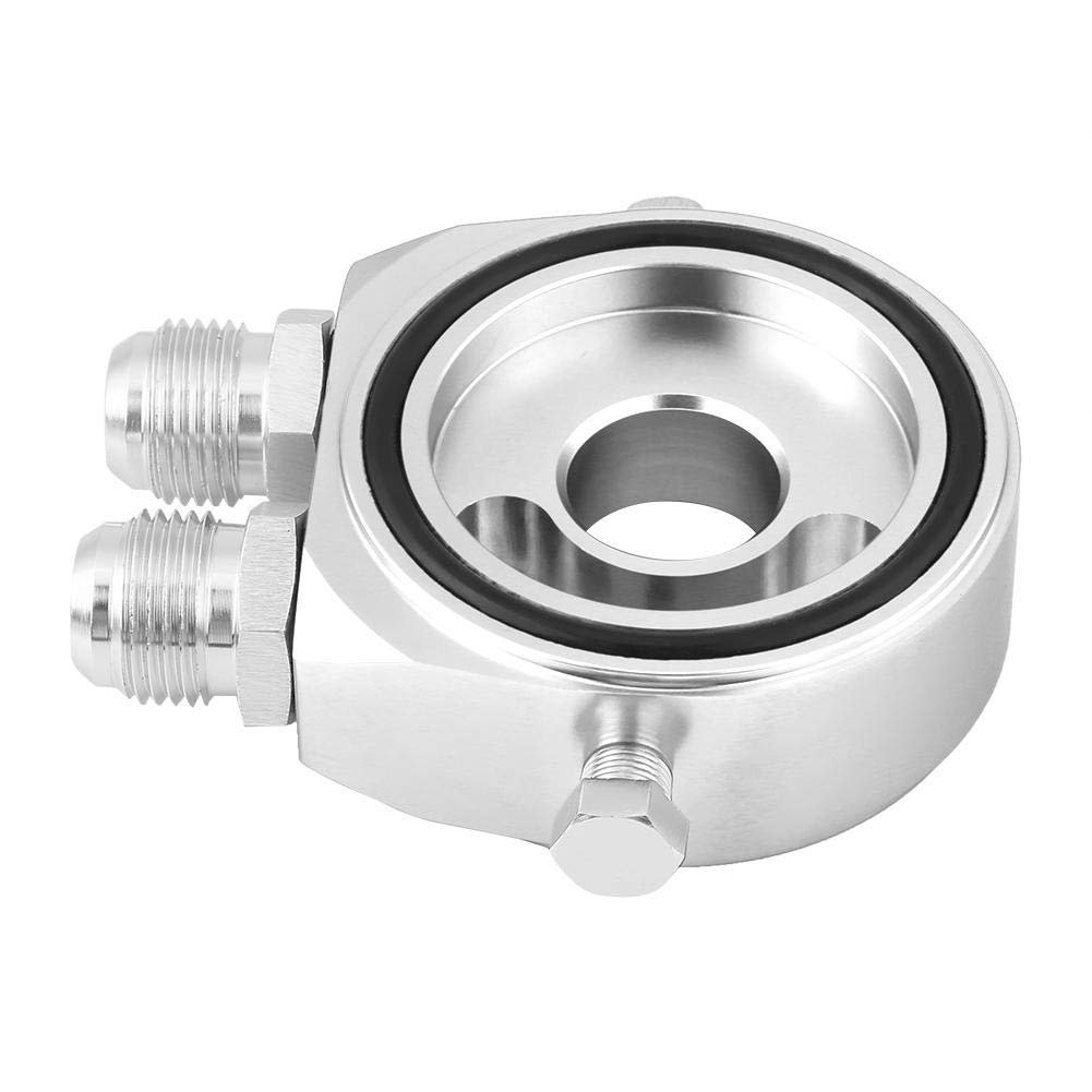 Adaptador de filtro de aceite Aramox tipo sándwich M20 x 1.5, kit de radiador enfriador de aceite 1/8 NPT, aleación de aluminio con juego de reemplazo de juntas extra — view 5