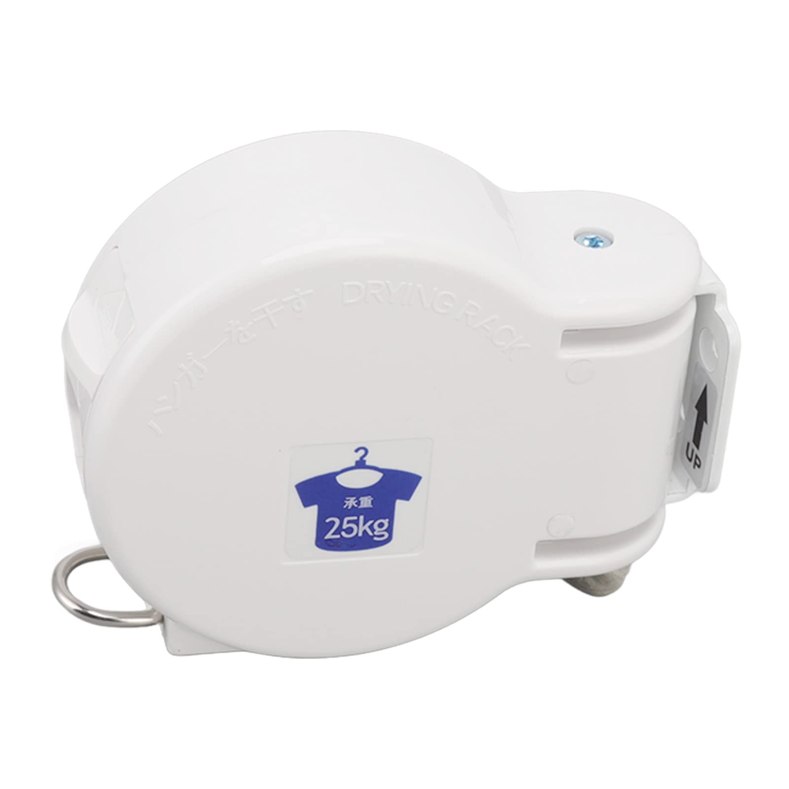 Retractable Clothesline, Heavy Duty PVC Coated Drying Line, 2 x 49 Feet, Space Saving, Easy Installation for Indoor and Outdoor Use (White)