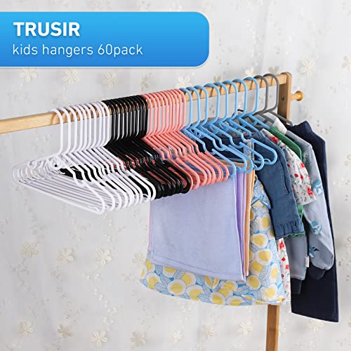 Trusir Baby Hangers 80 Pack - Kids Clothes Hangers Plastic White Children Hangers Infant Hangers Toddler Hangers(Light Gray, 80) #TOP4