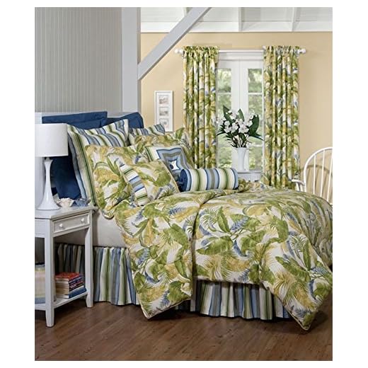 Thomasville Cayman Queen 10 Piece Bedding Ensemble, 18" Bed Skirt