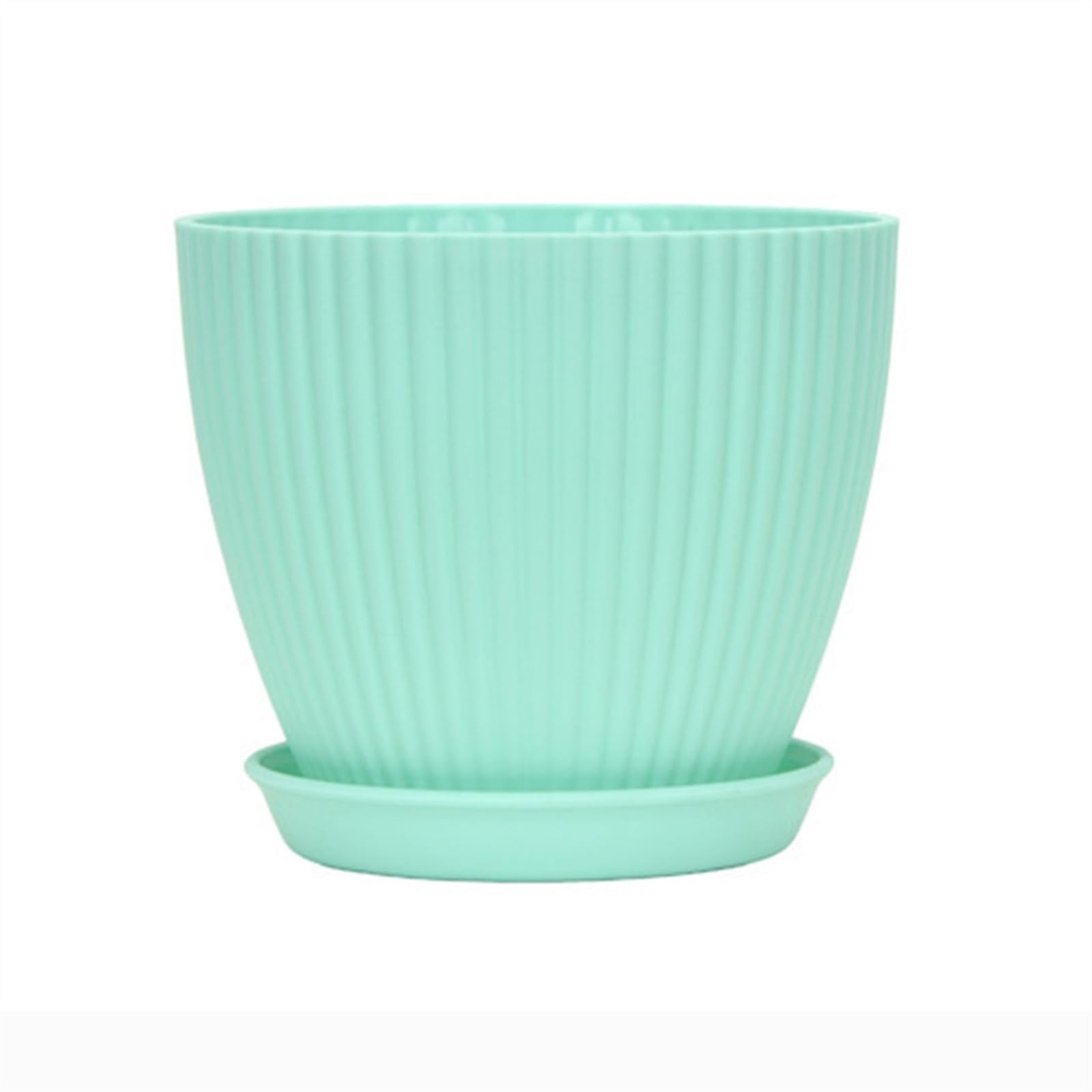 XPSHP25112 indoor plant pot Plant Pots Colorful Cute Flower Resin with Drainage Holes and Trays Gardening Supplies Succulent Plants Flowers Green Planters For balcony decoration(Blue,Large)