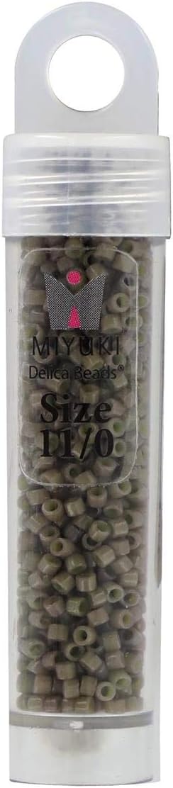 Miyuki Delica 11/0 - Duracoat Opaque Dyed Walnut Grey DB2365-5.2gms Vial of Japanese Glass Beads