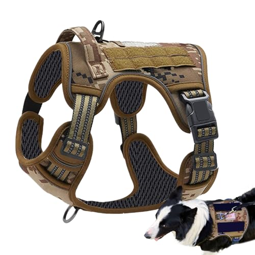 Setauoo Pettorina Per Cani Da Lavoro - Pettorina Ad Alta Resistenza Per Passeggiate - Collare Regolabile Con Maniglia Per Taglia Media Grande Attività Quotidiane Escursioni Corsa Campeggio Salvataggio