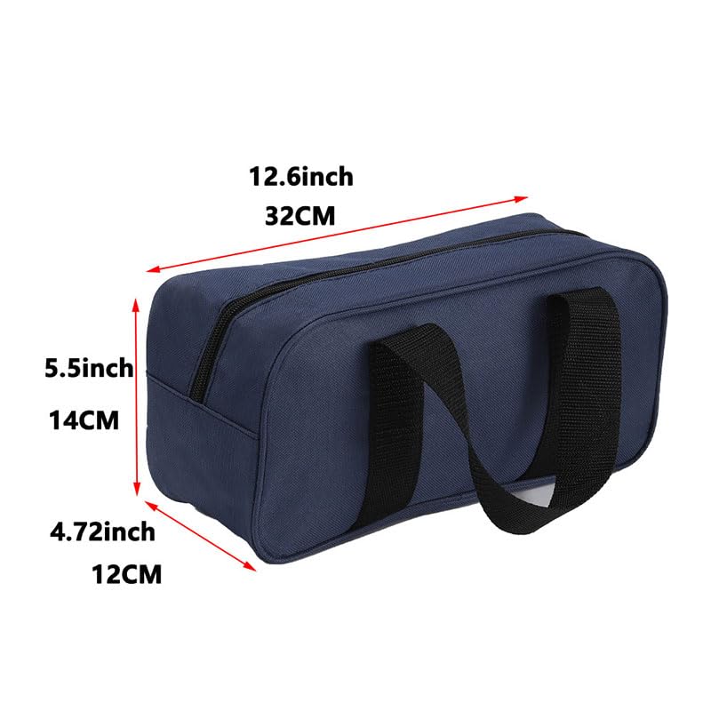 Bolsa de herramientas pequeña con boca ancha y asa de transporte, bolsas organizadoras de herramientas impermeables para llaves, alicates y herramientas de bricolaje en taller, obra y reparación del — view 2