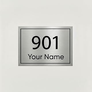Customized Acrylic Name Plate | Personalized House Number Sign for Home & Office | Premium Silver Brushed Finish | Modern,... Price In India
