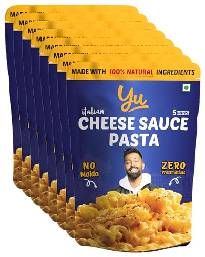 Yu Foodlabs Italian Cheese Sauce Pasta - No Maida - No Msg - Zero Preservatives - Instant Penne Pasta With Sauce - Ready To Eat Pasta In 5 Mins - 520 Gram (65G X Pack Of 8) (B0CYQF6CG7) Amazon Price History, Amazon Price Tracker