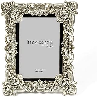 Floral Antique Silver Photo Frame 4 x 6