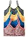 4 Pack Kalon Nylon Spandex Removable Pads Comfort Bras (One Size S/M, Tri-blend Black/Yellow/Blue/Coral)