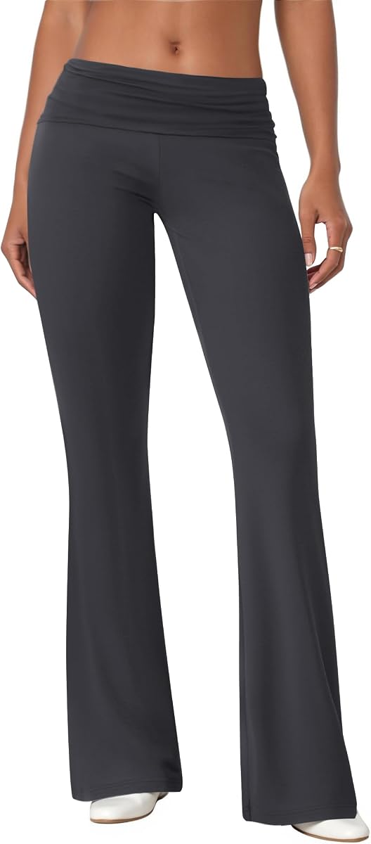 COPYLEAF Flare Leggings for Women Fold Over Stretch Bell Bottom Yoga Pants
