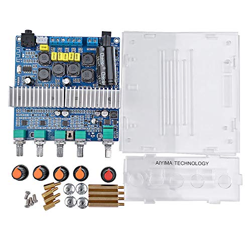 AIYIMA DC12V-24V 2.1 Channel TPA3116 Subwoofer Amplifier Board High Power BT Audio Amplifier Board DIY (BT Amp with Case)