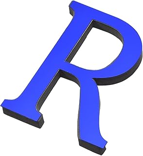 sourcing map Letras autoadhesivas para buzón de casa, 10 cm, letra 3D, letras del alfabeto para casa, oficina, apartamento, color azul