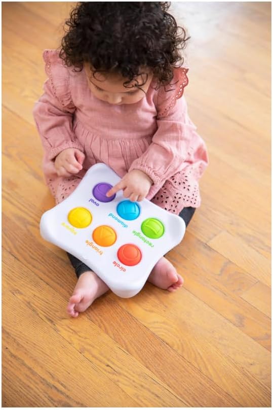 Fat Brain Toys Dimpl Duo Bundle - Silicone Popper Toy and Baby Stacking Cups Set