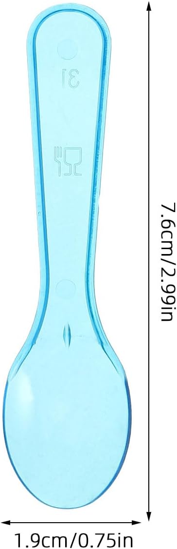 LOGOFUN 1000pcs Plastic Mini Spoons for Dessert Tasting Yogurt Pudding Ice Cream and Party Sampling