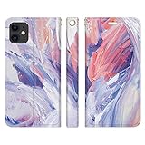 Ruuu ベルトなし iPhone 14 Pro 手帳型 スマートフォン スマホ ケース カバー ペイント アート マーブル模様 ペンキ 油絵 絵の具 ヴィンテージ グランジ おしゃれ かわいい 大人 可愛い ユニーク 個性的 ギフト プレゼント 雑貨 グッズ 人気 女性 レディース ダイアリー スタンド付 カード収納 マーブルストーン 大理石 タイダイ ベルト無し 帯なし 帯無し iphone