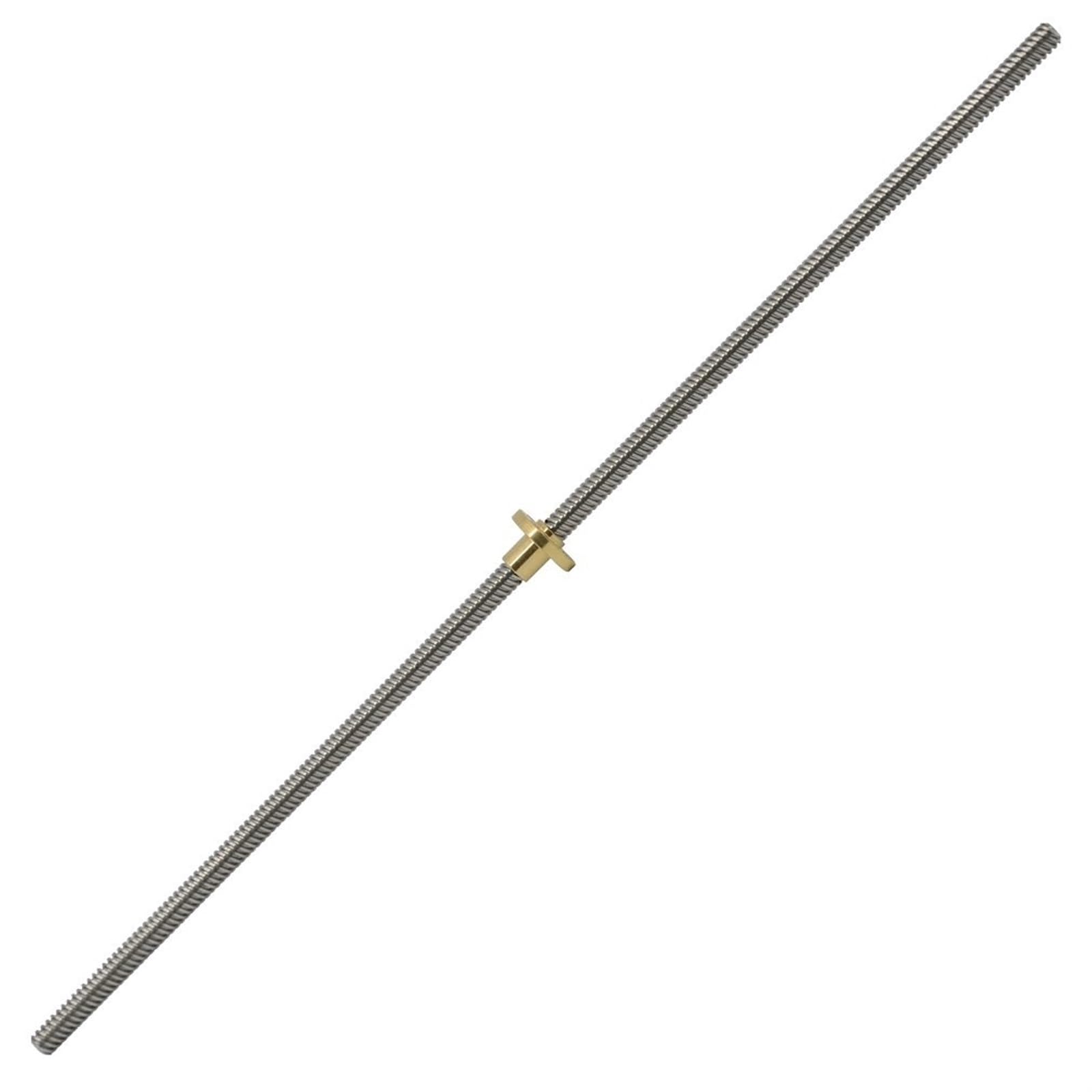 Vis pas à pas Tige de vis à plomb T8 avec écrou en laiton, pas de 2mm, 8mm, 100mm, 200mm, 500mm, 850mm, 100mm, 1200mm, vis trapézoïdales, pièce d'imprimante 3D Bloc exploité(1200MM)