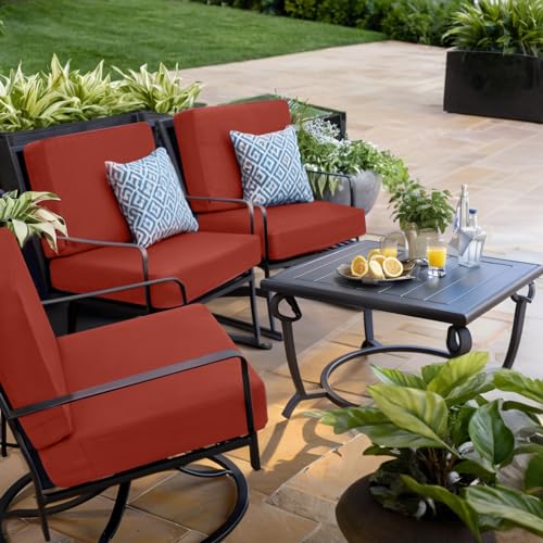 Favoyard Outdoor Deep Seat Cushion Set, 19 x 19 Inch, Red — view 6
