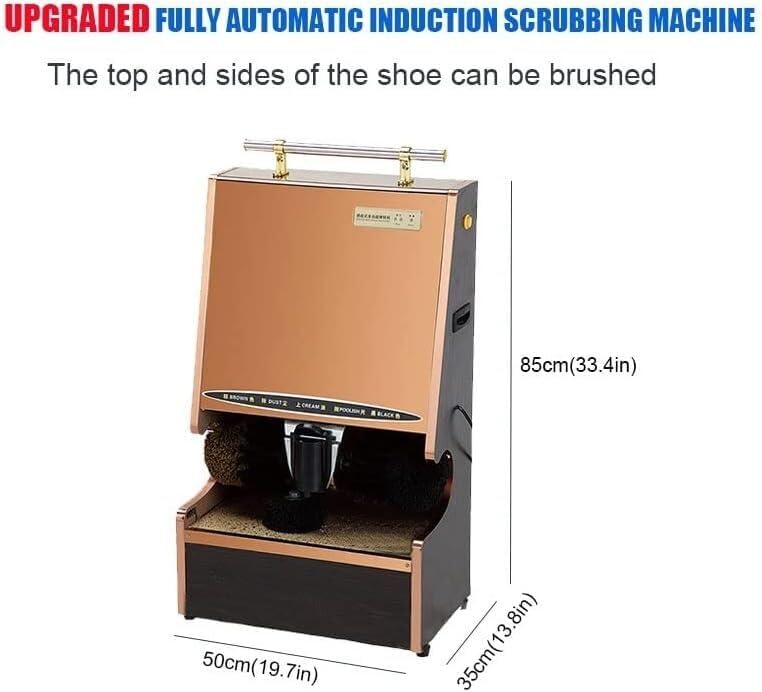 Shoe Polisher Fully Automatic, Fully Automatic Shoe Polisher, Common in Hotel Lobby, Infrared Sensor Automatic Shoe Polisher Dual Electric Motor Induction Brush Machine (Upgra