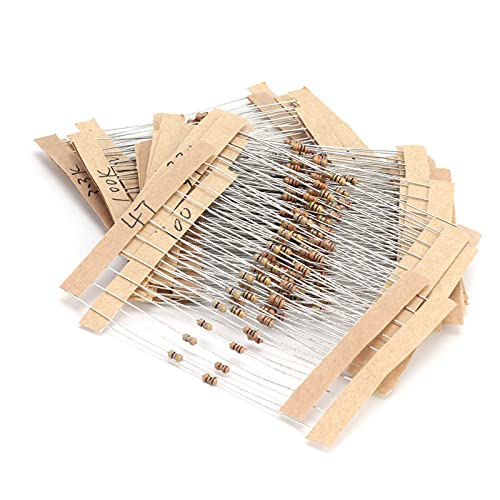Generic Kit de Resistencia de Película de Carbono de Alta Precisión de 300 Piezas para Entusiastas del Bricolaje Electrónico a Largo Plazo, Juego de Resistencias de 30 Valores para Mejorar la