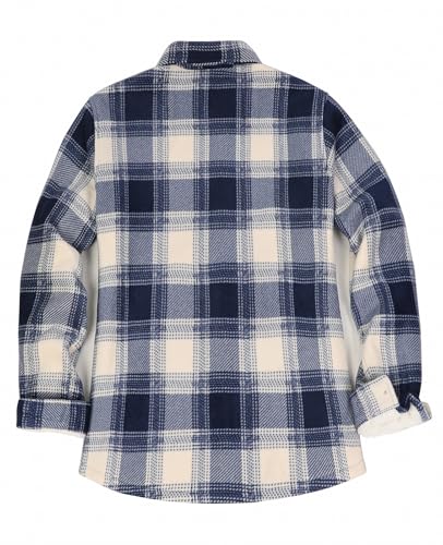 ThCreasa Womens Sherpa Fleece Lined Flannel Shirt Jacket Warm Button Up Plaid Shirt Jac (Sherpa Fleece Throughout)2