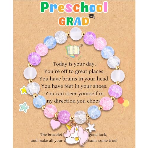 Leyung Bracelet Gifts for Boys Girls, Birthday Christmas Valentines Easter Day First Day of School Kindergarten Preschool Graduation Gifts for Girls Boys