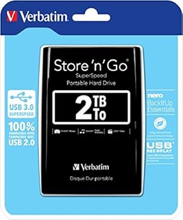 Verbatim 53177 2To Store n Go USB 3.0 2.5" HDD Ext - Noir