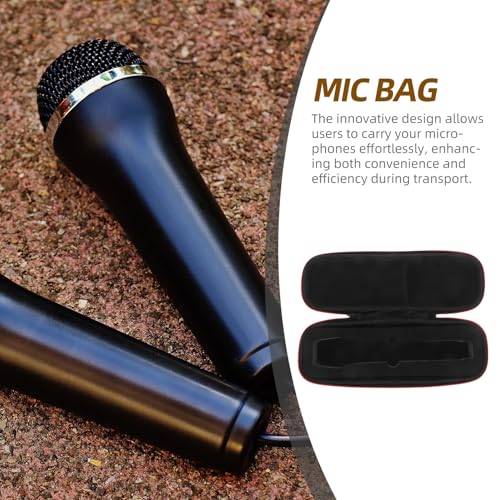 Estuche para micrófono portátil protector EVA resistente a golpes negro 31x10x6.5 cm miniatura 5