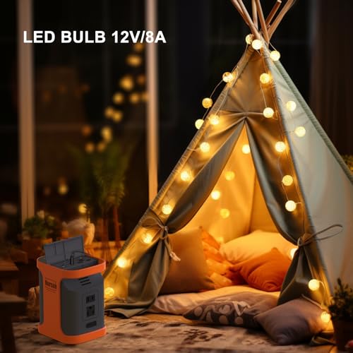 150Wh Portable Power Station, 40000mAh Lithium Battery Power Supply with 110V AC, DC, USB-C, PD Interface for CPAP Home Blackout LED Light Emergency Backup Outdoor Travel Camping - Image 6