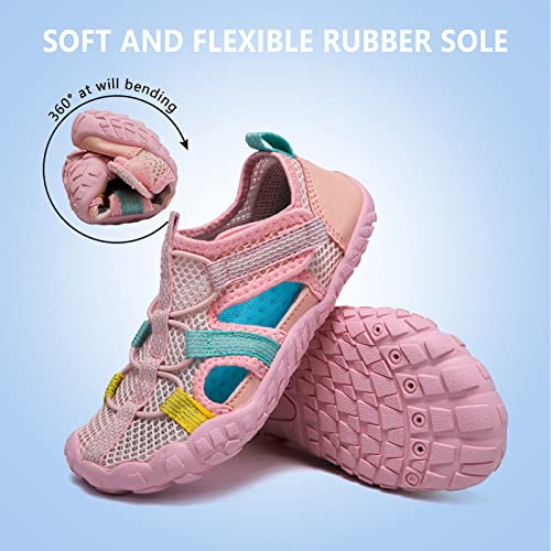 CIOR Kids Boys Girls Water Shoes Comfort Closed-Toe Sport Athletic Sandal Aqua Lightweight Walking Shoes(Toddler/Little Kid/Big Kid)4