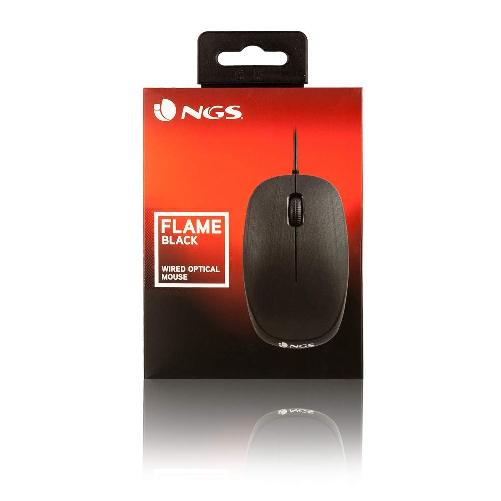 RATON NGS FLAME BLACK OPTICO 1000DPI USB BLACK - miniatura 3