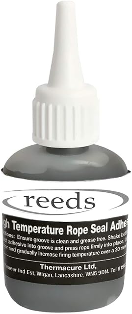 Heat Resistant Stove Rope Glue Adhesive in Black 30ml Tube