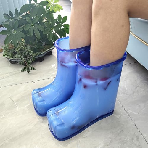 Zapatos de plástico para baño y masaje térmico de pies, azul miniatura 4