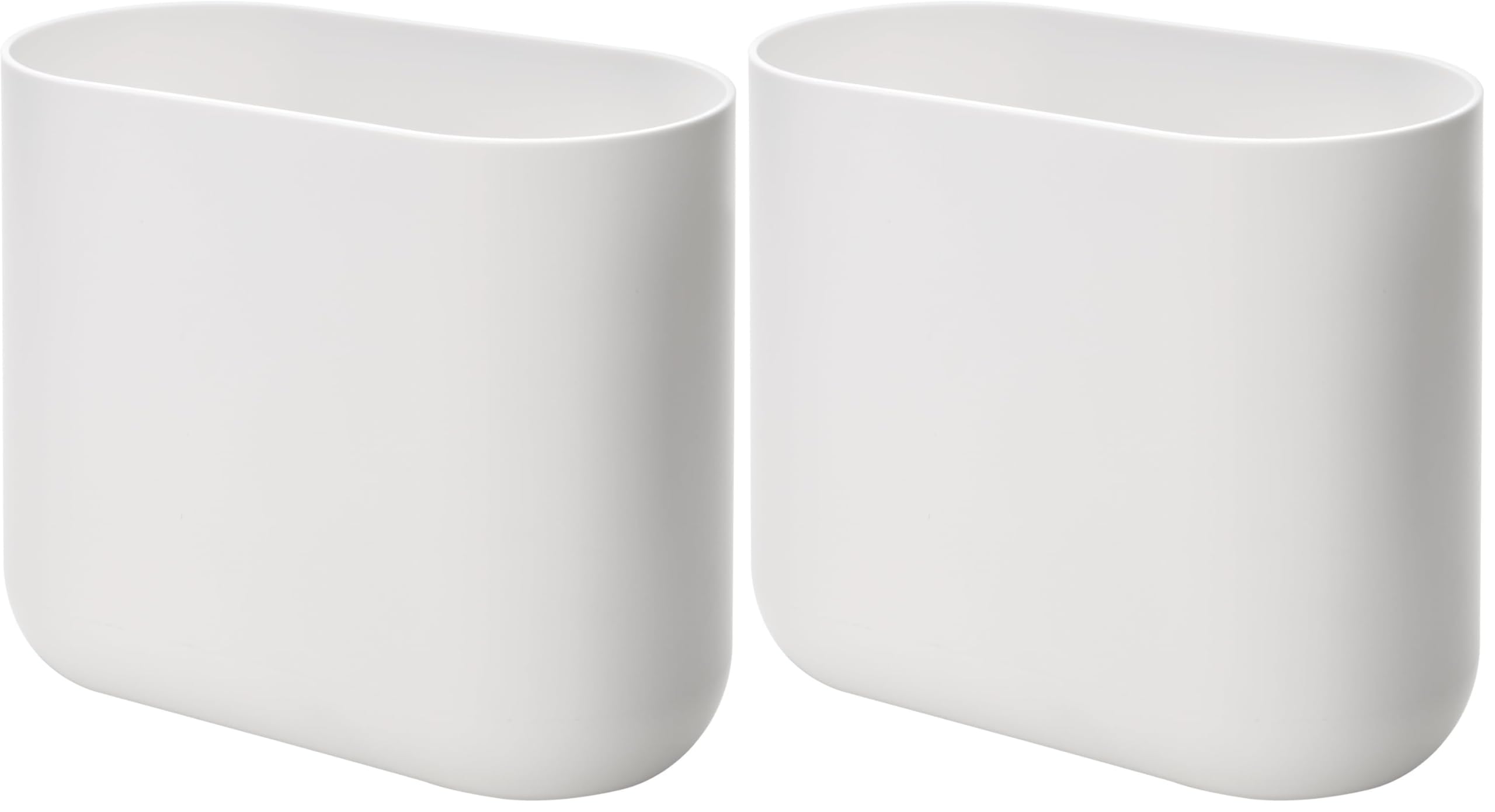 iDesign Cade Trash Can - Small White Bathroom Bin -20