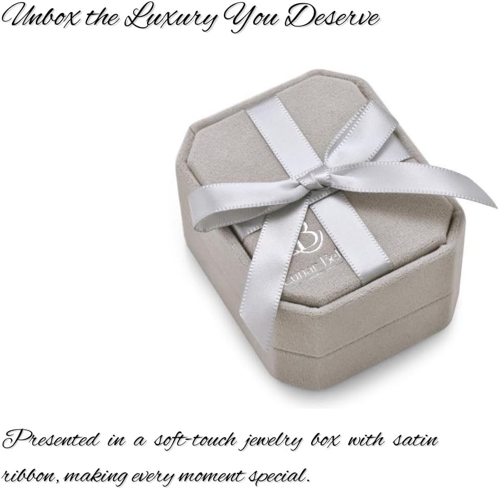 Lunar Belle Tahitian Black Pearl Halo Cube Stud Earrings with Moissanite Accents in Sterling Silver, Statement Jewelry Gifts for Women (Ocean Cube) - Image 7