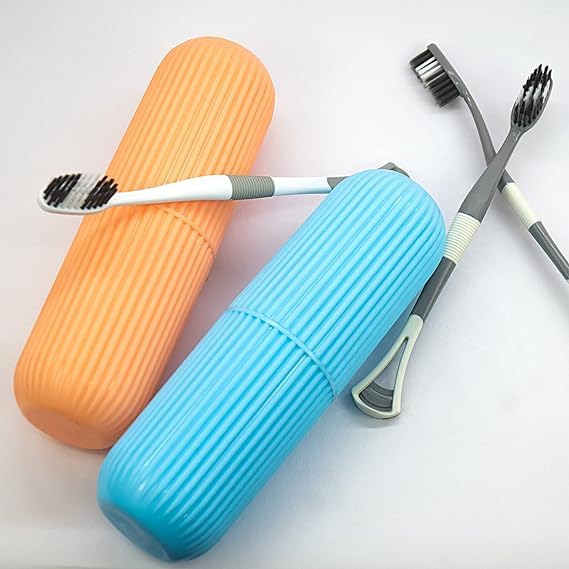 SR Capsule Shape Toothbrush Holder/Multipurpose Storage Holder/Cover Organizer for Bathroom and Travel Use (Size:- 20cmX6cmX7) (Pack of 2) (B0D6L19YR2) Amazon Price History, Amazon Price Tracker