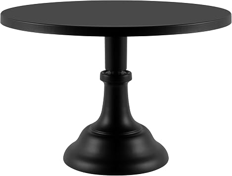 12 Inch Black Round Cake Stand, Metal Cake Stand, Detachable Dessert Display Stand for Weddings, Parties