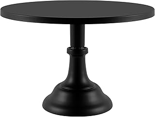 SEHOI 12 Inch Black Round Cake Stand, Metal Cake Stand, Detachable Desse...