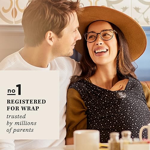Image of Moby Baby Wrap Carrier Classic by Petunia Pickle Bottom for Newborns to Toddlers (8-33lbs), Infant Sling Carrier, Lightweight & Hands Free Design, Adjustable for All Body Types (Terrazzo Black)