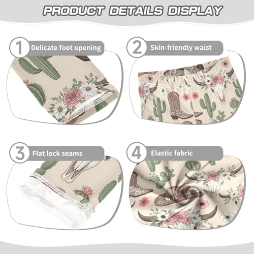 Girls Leggings Size 4T Cowboy Goat Skull Breathable Comfortable Girl Yoga Pants for Dance Running3