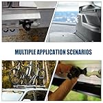 HSOKEW-10pcs-Double-Lug-Threaded-Stud-Nut-Fitting-Tie-Down-Heavy-Duty-Bolt-Down-Anchor-Point-Used-with-L-Track-Rail-for-Truck-Bed-or-Trailer-Cargo-Control-Bearing-6000-LBS-Heavy-Duty-Steel