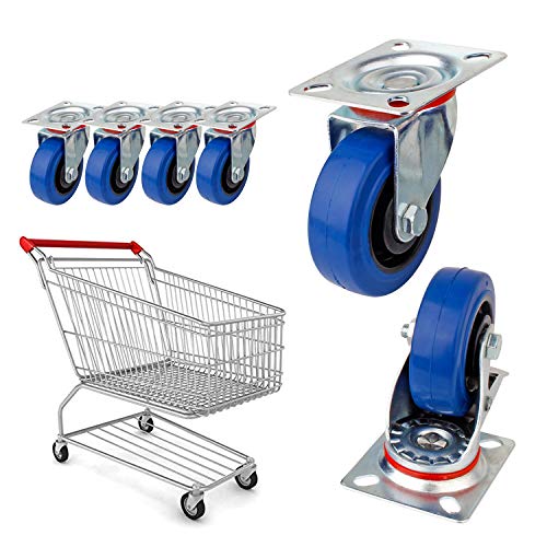 Set di 4 Rotelle Pivotanti Ruote da Trasporto per