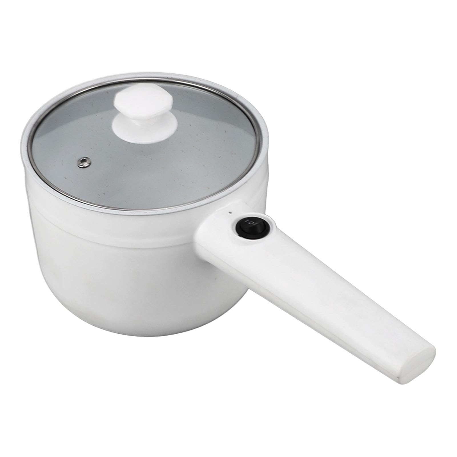 TOPINCN Marmite électrique 600 W 2 Vitesses 1,8 L Poêle à Revêtement en Céramique Poêle électrique Antiadhésive Hotpot Ramen Cuiseur Céramique Hot Pot Poêle électrique pour Dortoirs