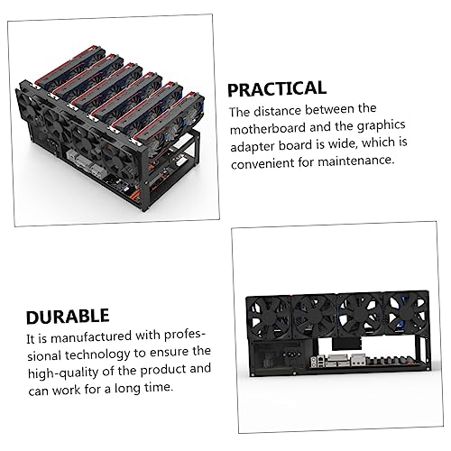 Soporte abierto para GPU para minería con estructura de acero resistente miniatura 4