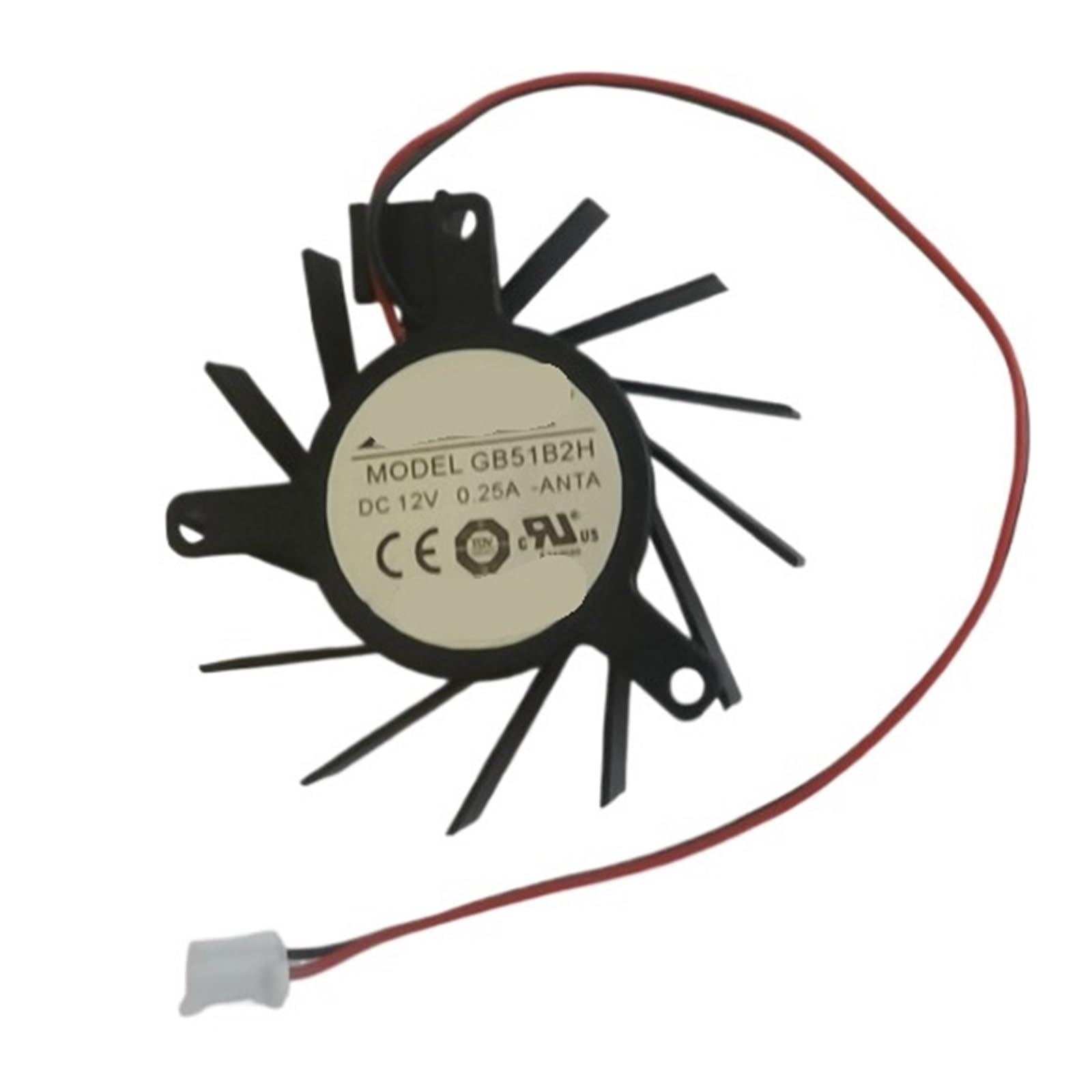 YMUGUEGH GB51B2H DC 12V 0.25A 2-Wire cooling fan