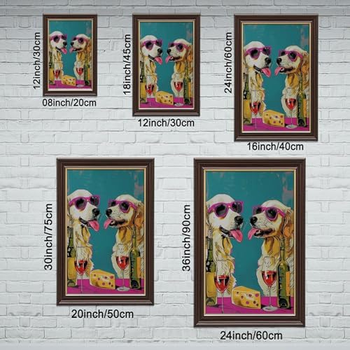 Impression sur toile Golden Retriever pour déco cuisine 40x61 cm - 2