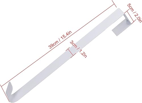 Miniatura 7 de ASHATA Gancho decorativo para puerta delantera, herramienta para puerta delantera, gancho decorativo para decoraciones navideñas (blanco)