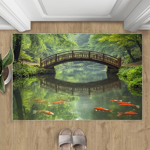 Alfombra decorativa RUHEYIA 61x91 cm antideslizante miniatura 4