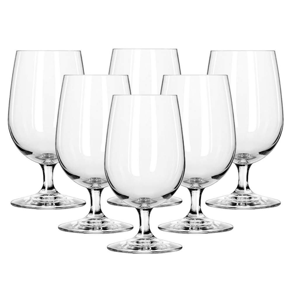 Ocean Madison Water Goblet Glass, Set Of 6, Clear, 425 Ml, 015G15, Chalice Glass, Stemware Glass, Snifter Glass, Wine Glass
