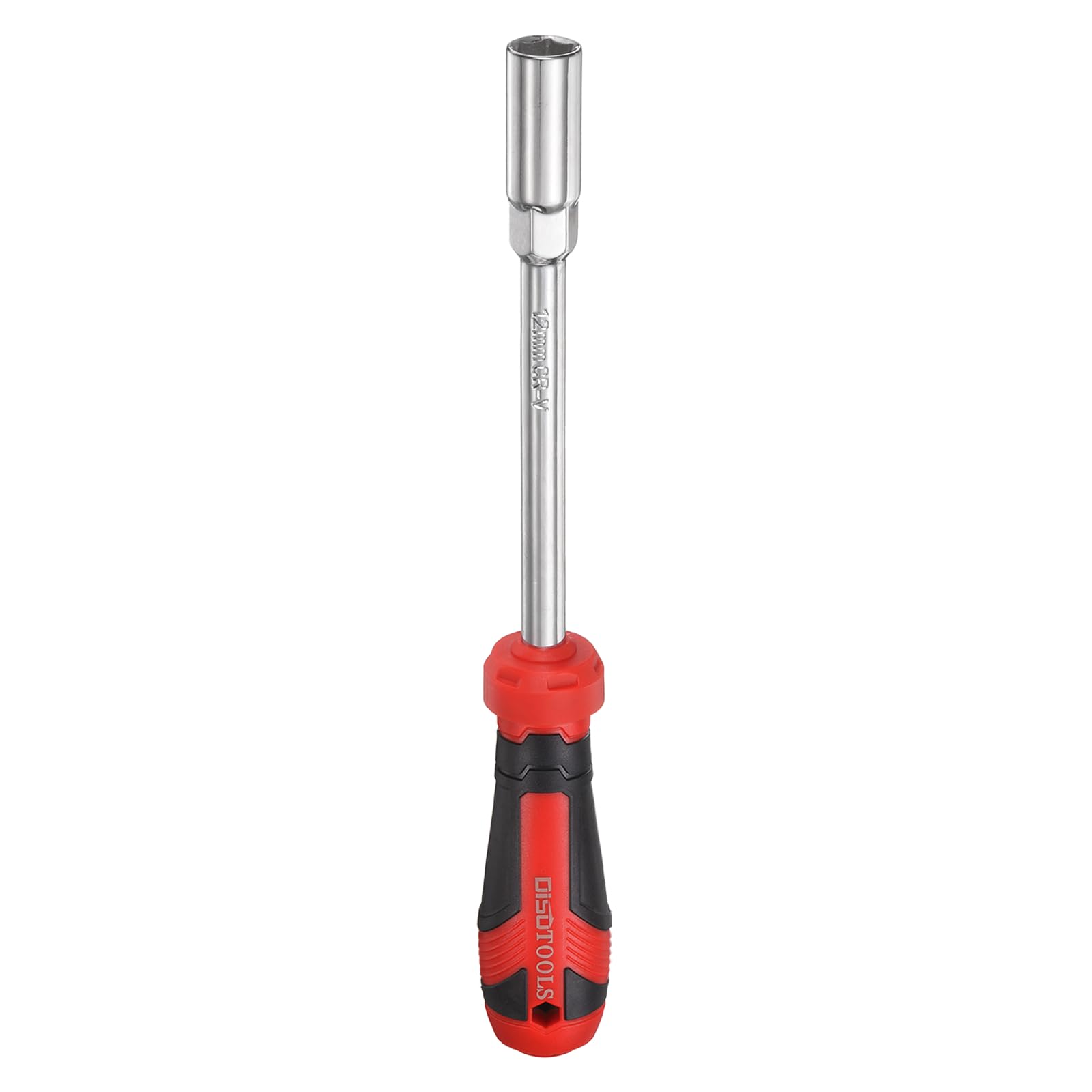 sourcing map Metric Nut Driver 12mm CR-V Non-Magnetic Tip Hollow Shafts Hex Socket Screwdriver with Anti-Slip Handle for Automobile Repair Bit Driver