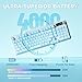 OHY XVX Wireless Keyboard,99Keys Quiet Typing Membrane Gaming Keyboard with Logo Display & Knob, RGB Backlit, USB C Rechargeable, 94 Keys PBT Keycap for Windows PC, Mac, Linux-White